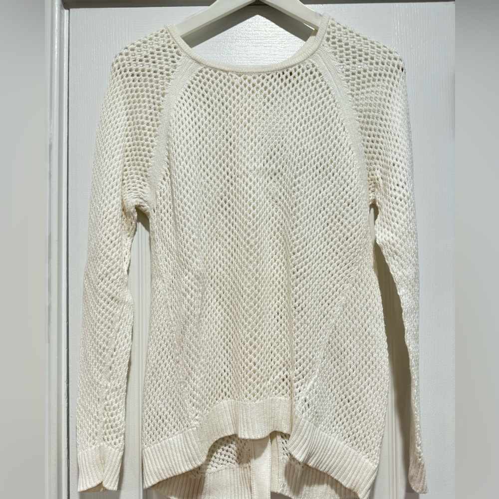 Michael Kors Mesh Knitted Buttoned Sweater Size S